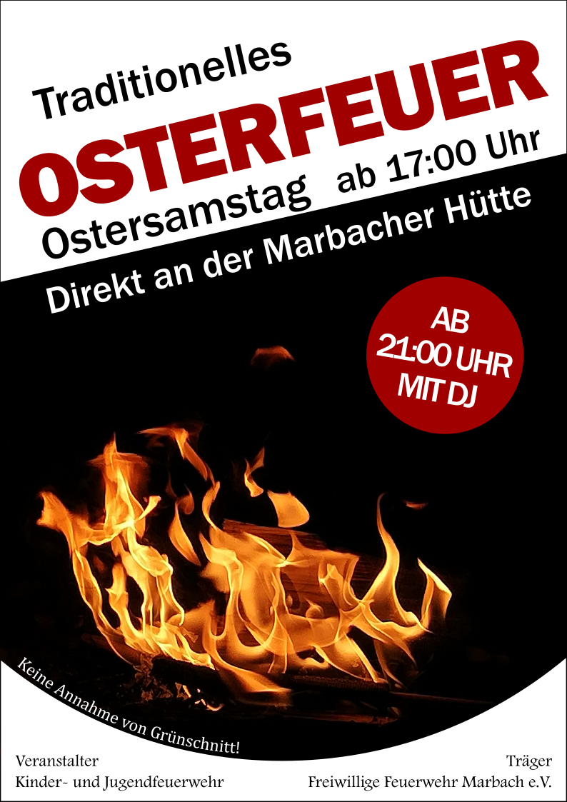 Osterfeuer neo DinA4 traditionell mDJ